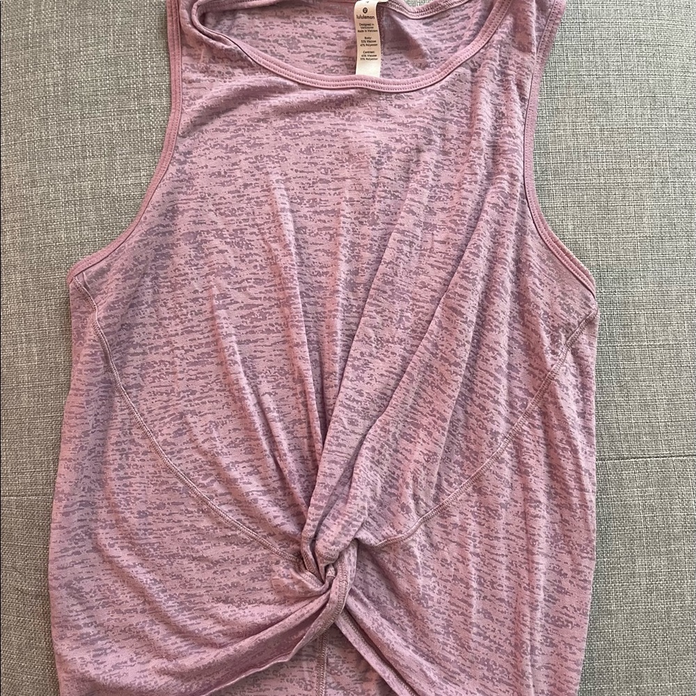 Lululemon mauve pink twist tank
